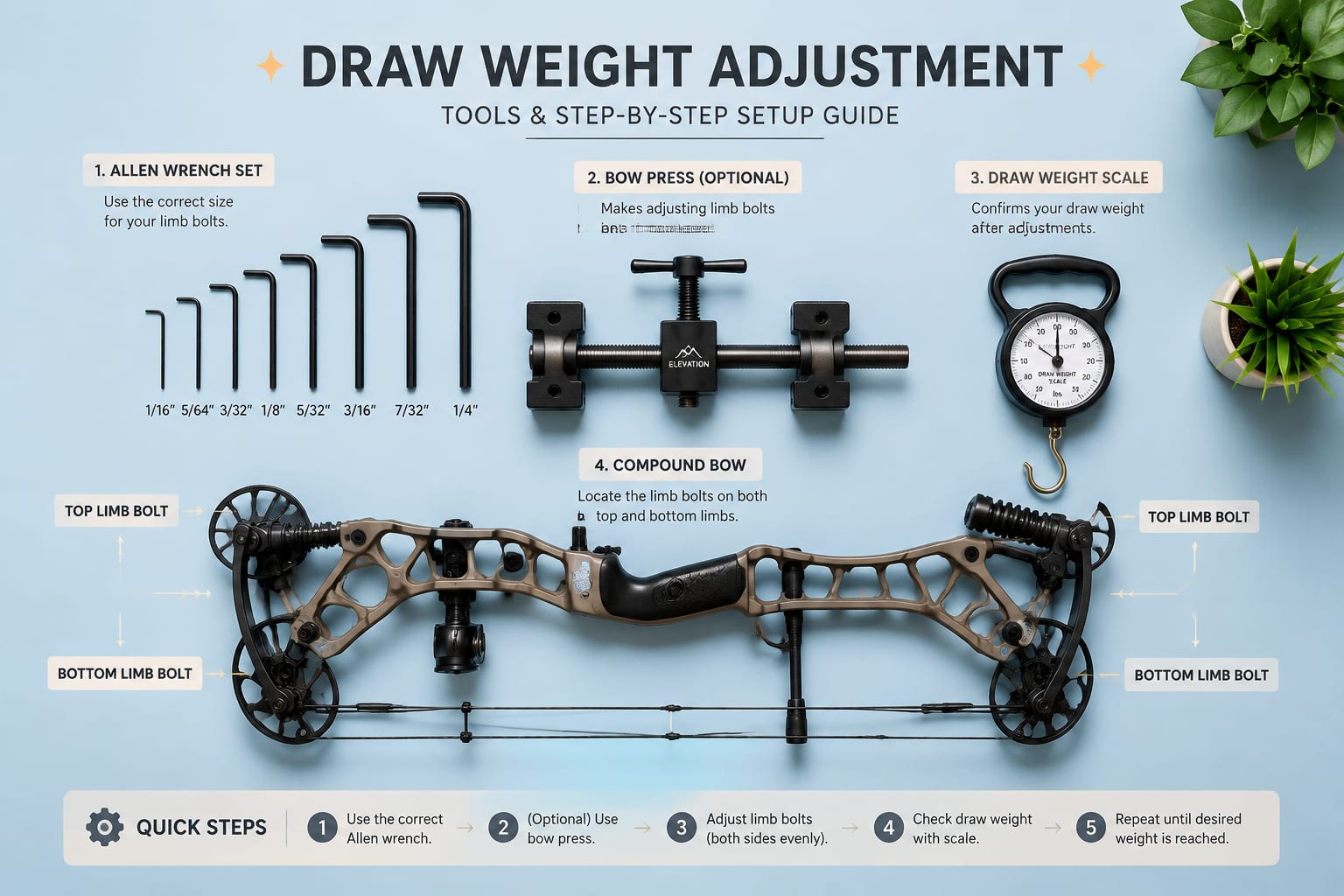 What Tools Do I Need to Adjust Compound Bow Draw Weight