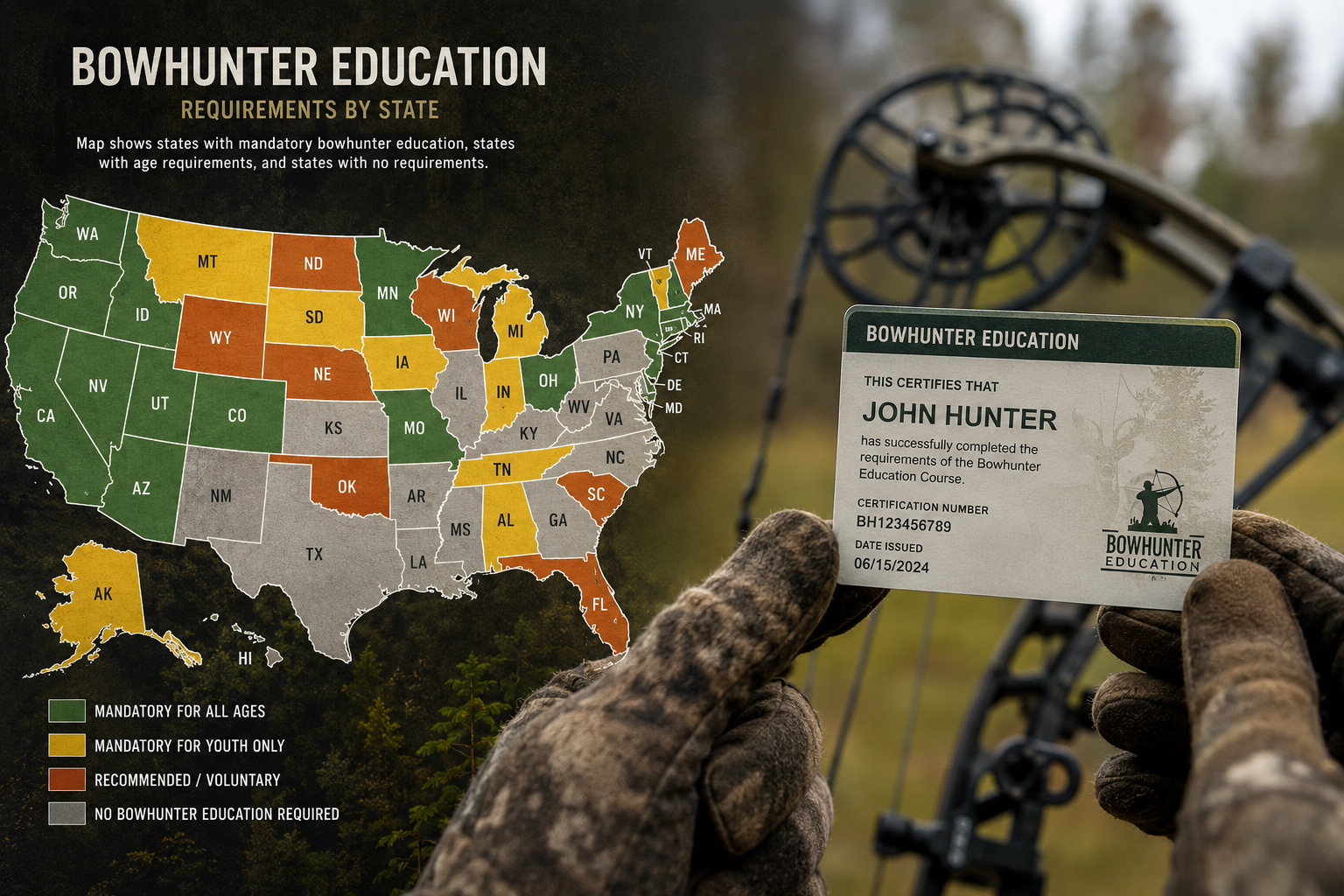 Which States Require Bowhunter Education?